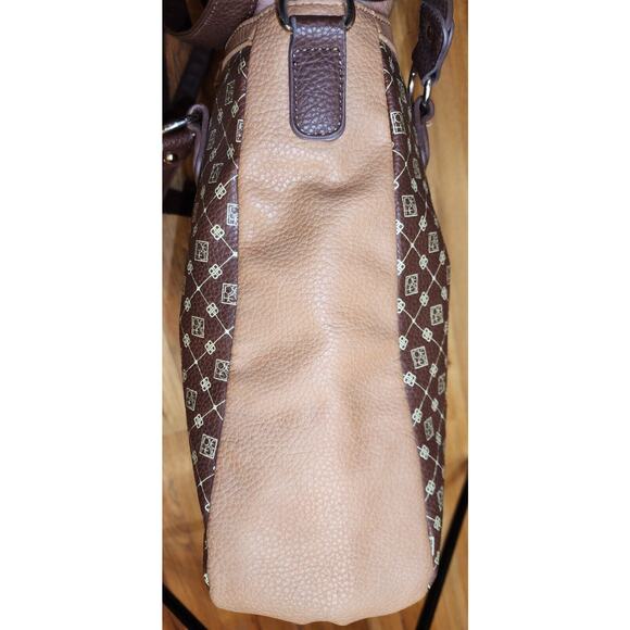 JOSE HESS The Danbury Mint Large Handbag Purse Caramel Tote Bag w/Shoulder Strap - Picture 3 of 16